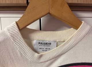 Jersey Pull&Bear rayas rosa, gris y blanco