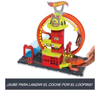 Hot Wheels Estación Bomberos Pista Coche