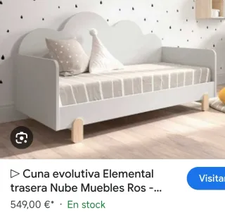 Cuna convertible nube