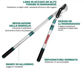 Troncarami telescopico allungabile