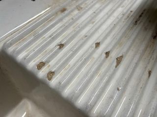 Fregadero doble porcelana antiguo