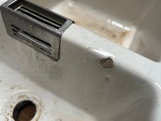 Fregadero doble porcelana antiguo