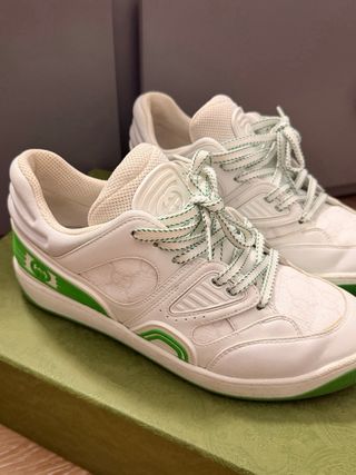 Zapatillas Gucci originales blancas y verdes