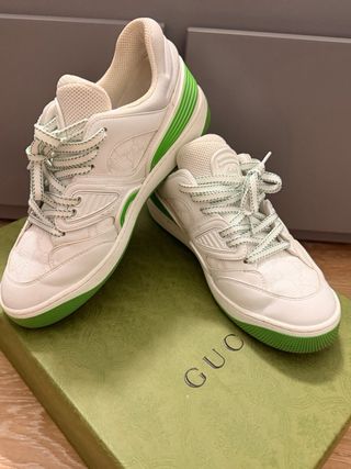 Zapatillas Gucci originales blancas y verdes