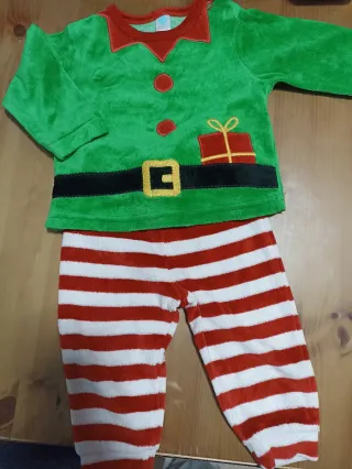Pijama Disfraz Bebé Elfo Navidad