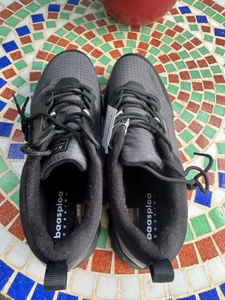 BAASPLOA Zapatos de senderismo hombre negro/gris