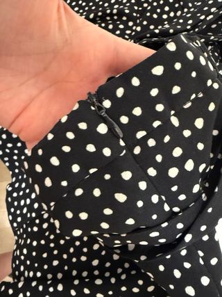 Falda Negro con Lunares Blancos