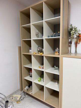 Estantería modular abedul y blanca