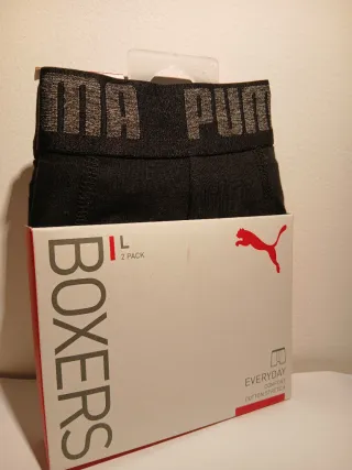 Boxer Puma Uomo Neri - Set 2 Pezzi