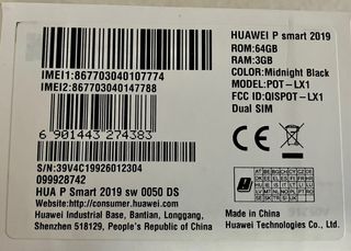 Huawei P Smart 2019 64GB Negro