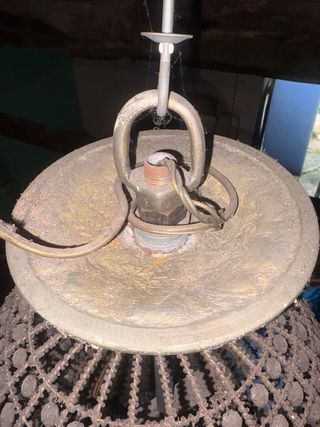 Lámpara araña cristal y metal