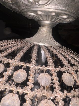 Lámpara araña cristal y metal