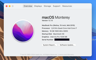 MacBook Pro 15” i7 16GB 500GB SSD MagSafe