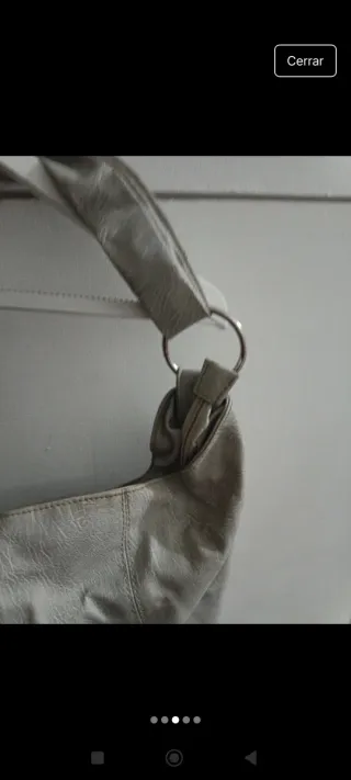 Bolso de hombro gris