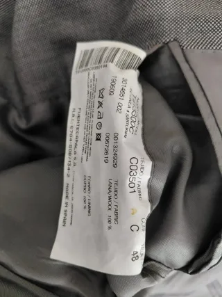 Traje de chaqueta gris hombre