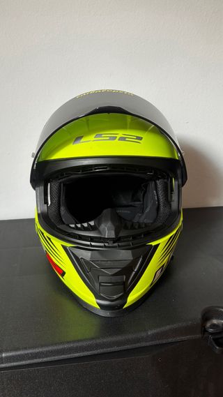Casco Moto LS2 Amarillo Negro Talla S