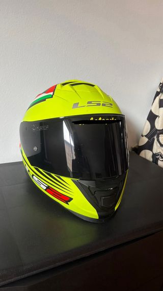 Casco Moto LS2 Amarillo Negro Talla S