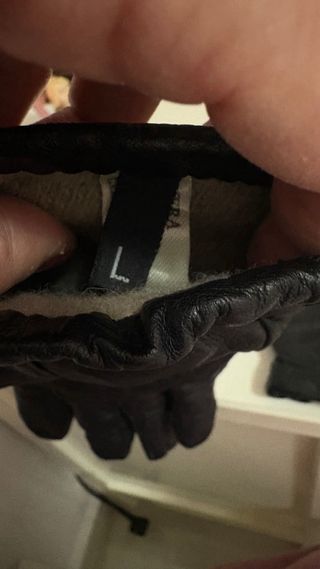 Guantes de piel negros para mujer Sin marca