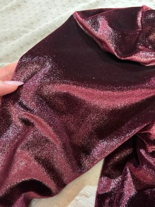 Vestido fiesta brillo rojo