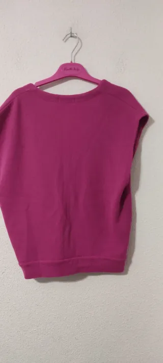 Chaleco de punto rosa hombre