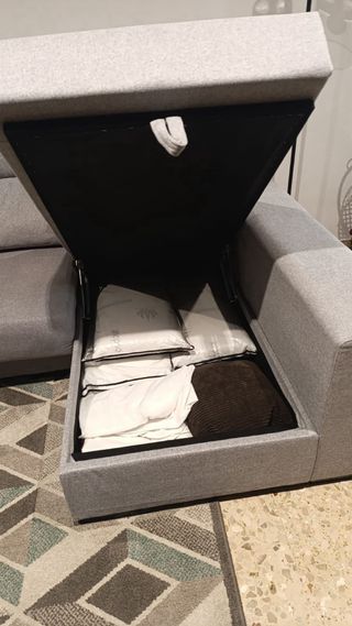 Sofá Chaiselongue Gris Tela