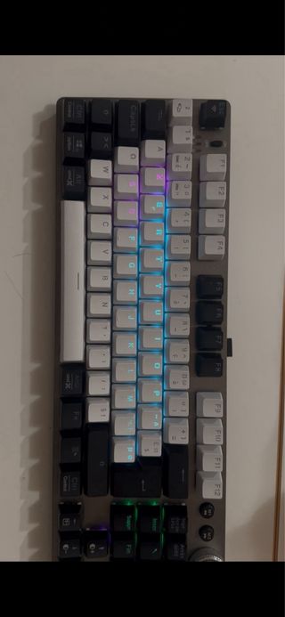 Teclado Gamer Mecánico MK208 Negro y Blanco.