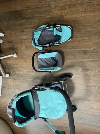 Carrito bebé 3 posiciones plegable