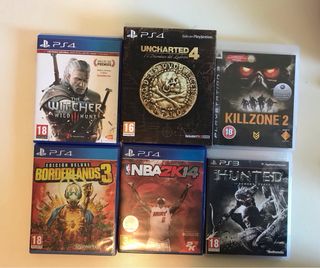 Lote Juegos PS4 y PS3: Uncharted 4, Witcher 3