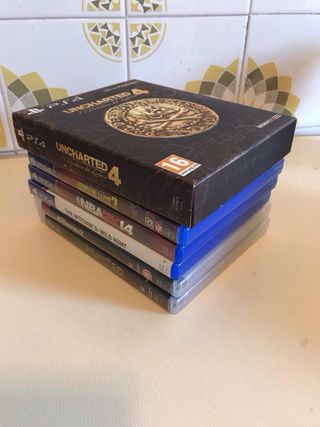 Lote Juegos PS4 y PS3: Uncharted 4, Witcher 3