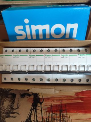 6x Automático 2p 20A Schneider nuevos Magnetotermi