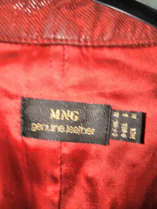 Chaqueta Mango Piel Roja