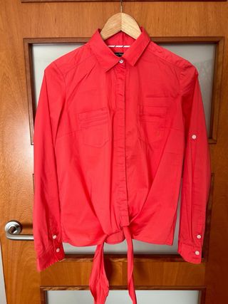 Camisa Nautica Roja Manga Larga