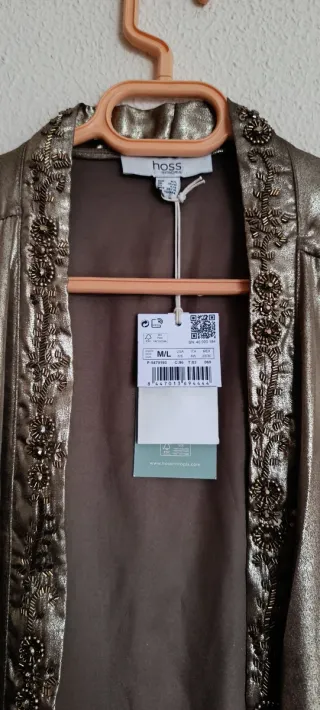 Kimono Hoss Intropia Dorado Talla Única