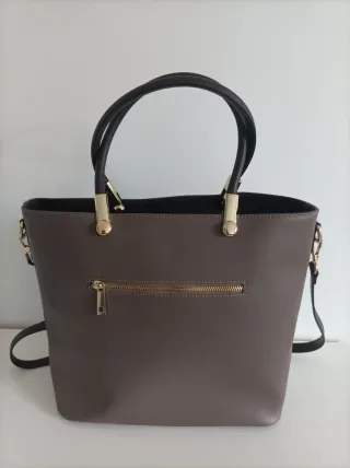 Bolso Piel Italiano Marrón