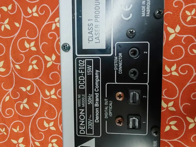 Reproductor CD Denon MP3 WMA Plata