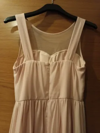 Vestido largo ceremonia rosa palo