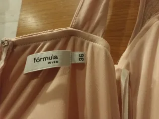 Vestido largo ceremonia rosa palo