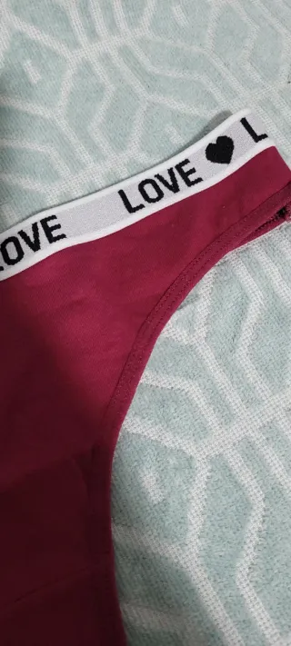 Pack 3 tangas con estampado LOVE