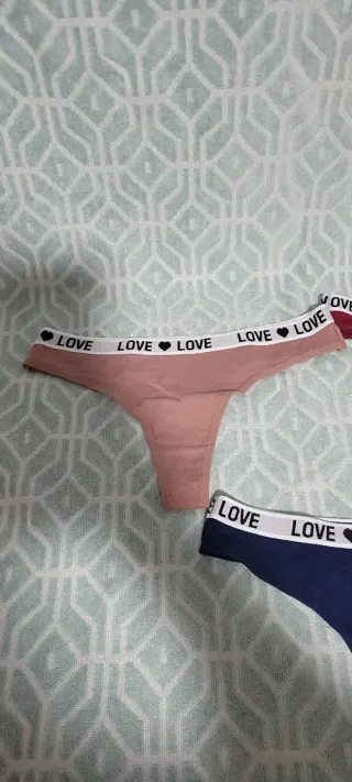 Pack 3 tangas con estampado LOVE