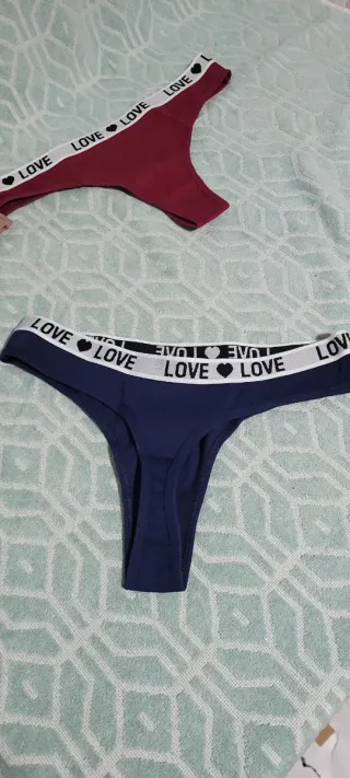 Pack 3 tangas con estampado LOVE