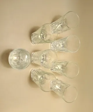 CAMPARI 8 BICCHIERI Pubblicitari VETRO Vintage