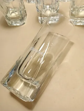 CAMPARI 8 BICCHIERI Pubblicitari VETRO Vintage