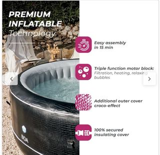 Jacuzzi 6 persone nero/argento 3 MESI DI UTILIZZO