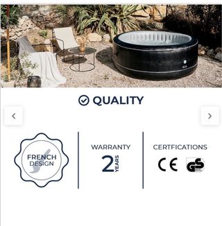 Jacuzzi 6 persone nero/argento 3 MESI DI UTILIZZO