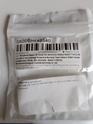 Protector Samsung Galaxy Watch 4 40mm Blanco