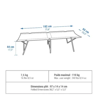 Cama plegable camping