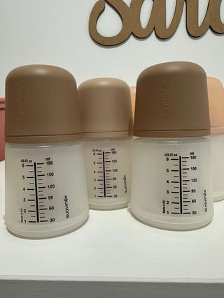 7 Biberones Suavinex Zero-Zero 180ml.