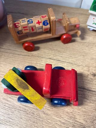 Lote Juguetes Madera Antiguos