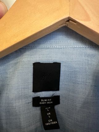Camicia H&M Azzurra Uomo Taglia L