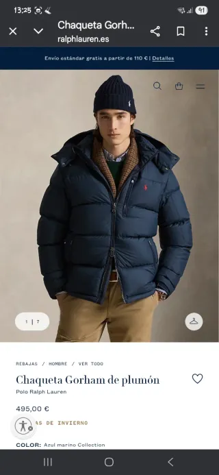 Chaquetón con capucha, de plumón a estrenar.